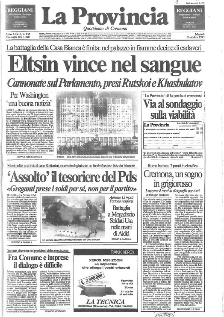 Eltsin vince nel sangue
