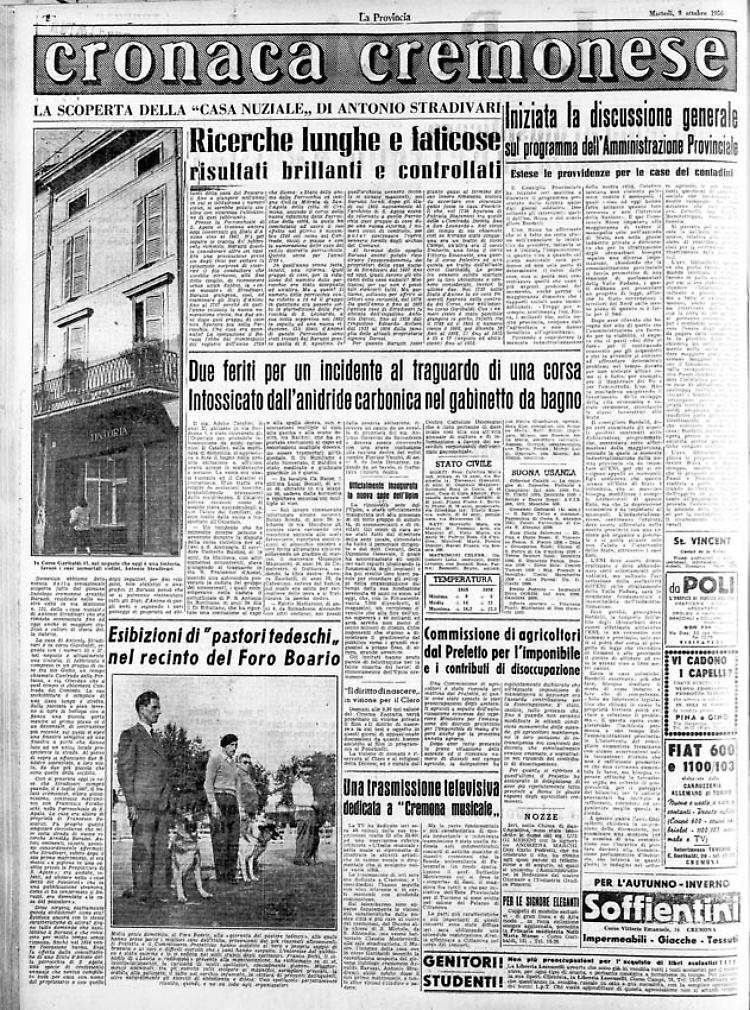 La scoperta della "casa nuziale" di Antonio Stradivari