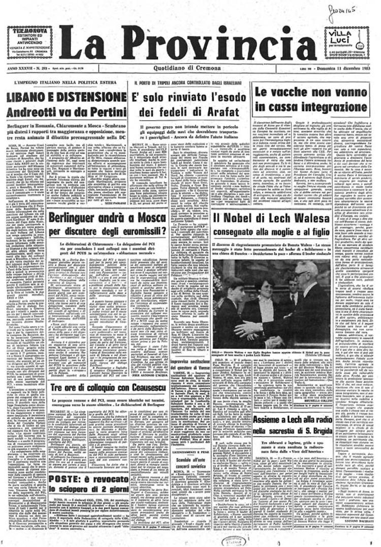 Nobel a Lech Walesa