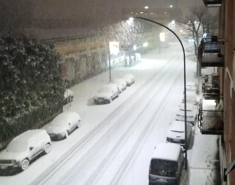 Abbondante nevicata su Cremona e provincia