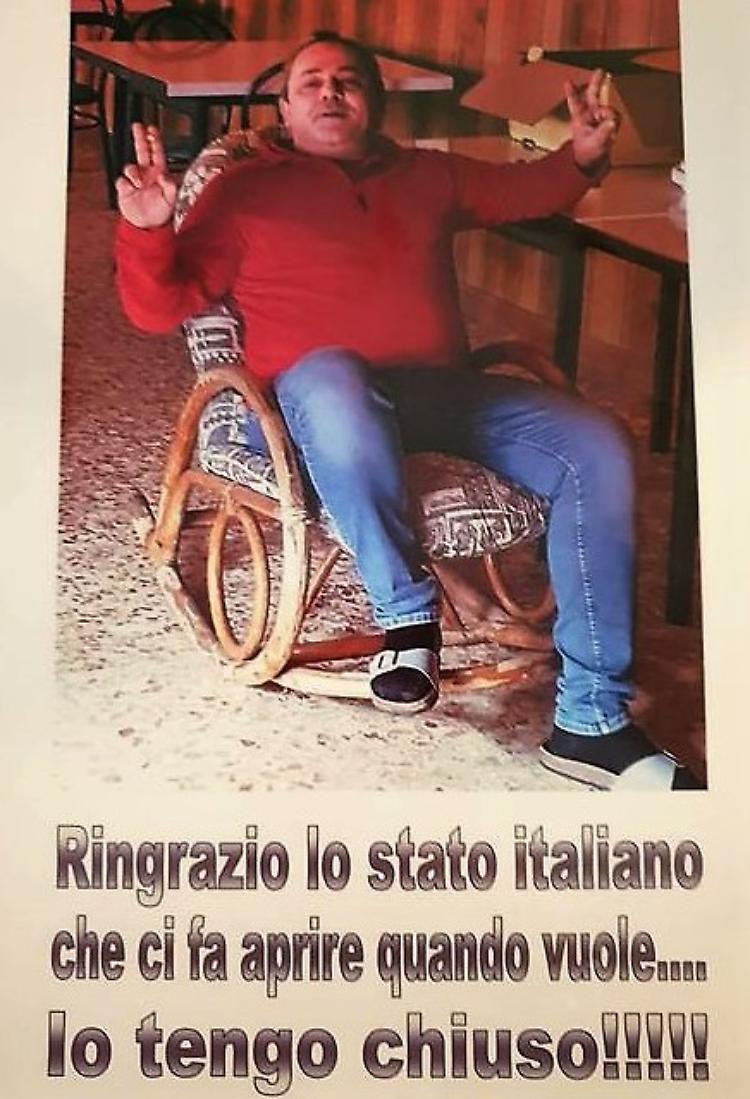 Sirotti: «Grazie Stato. E io tengo chiuso»