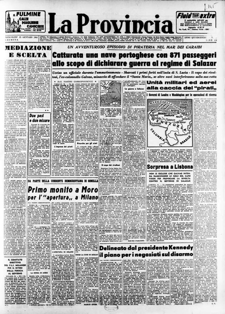 Avventuroso episodio di pirateria nel mar dei Caraibi