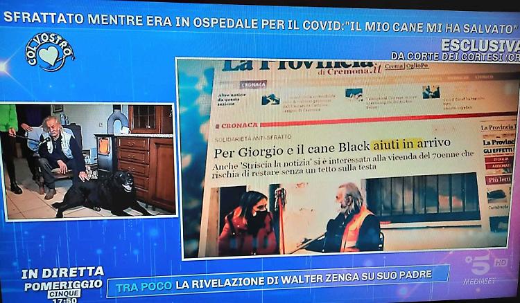 Barbara d'Urso: 'Troviamo un posto per Giorgio e il cane Black'