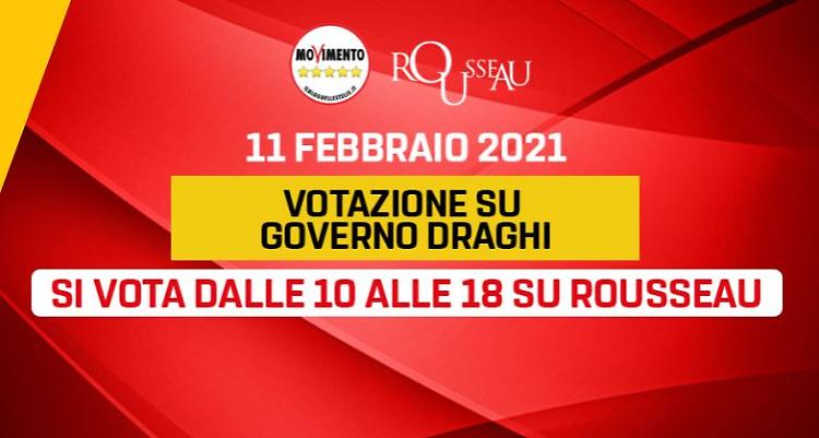 M5S al voto sul sostegno al Governo Draghi