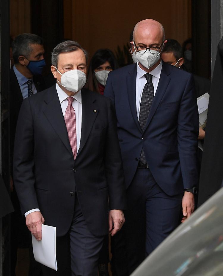 Il premier Mario Draghi al Senato