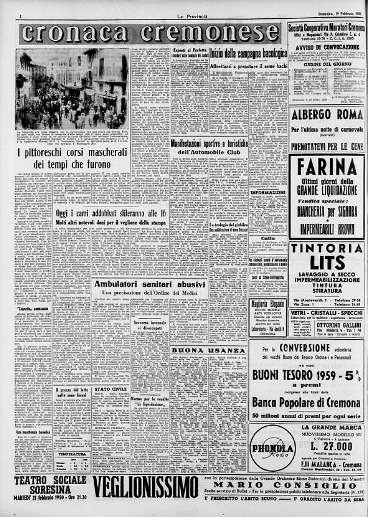 I pittoreschi corsi mascherati dei tempi che furono