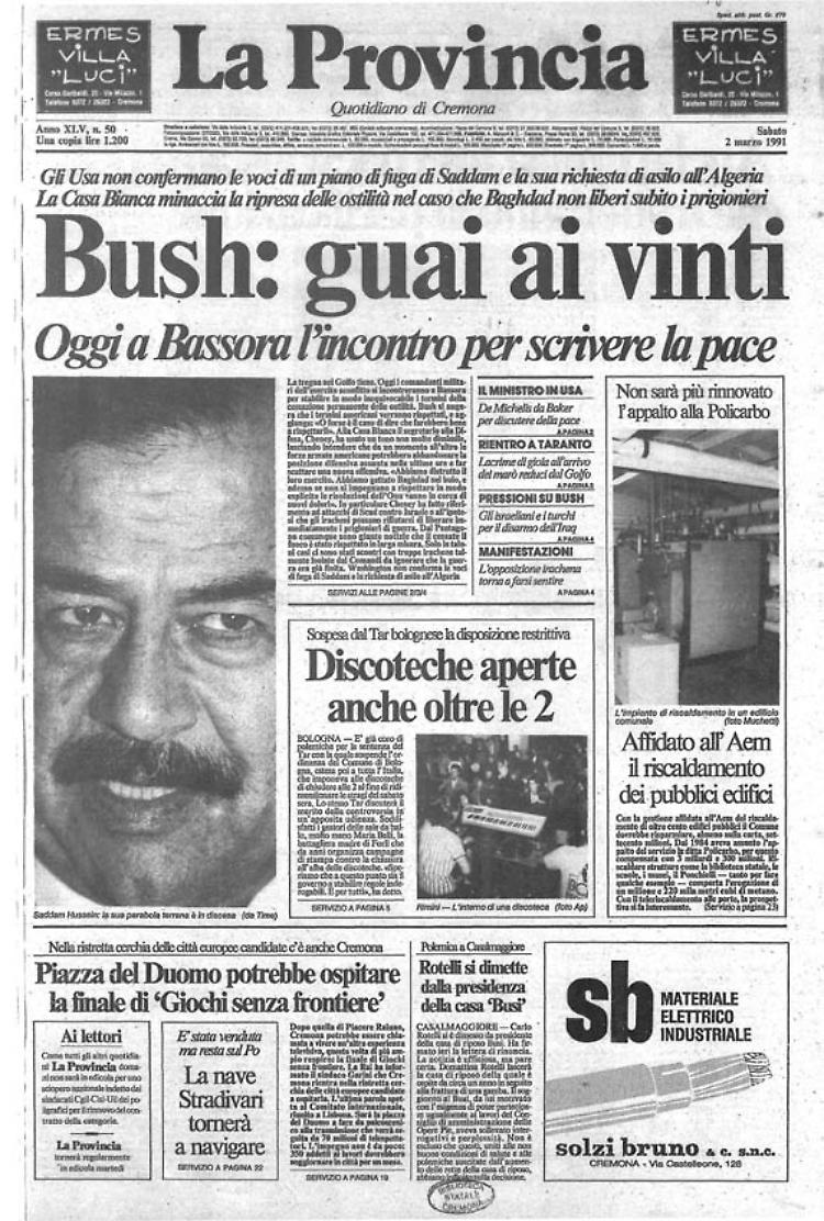 Tregua nel Golfo. Bush: guai ai vinti