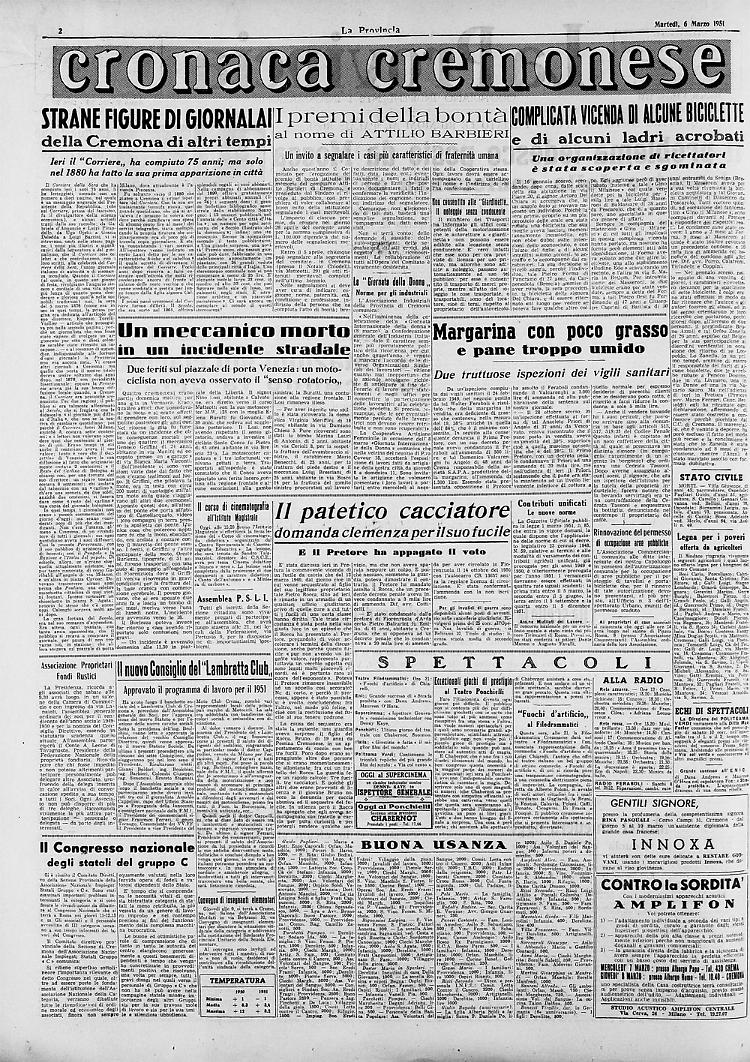 Strane figure di giornalai della Cremona di altri tempi