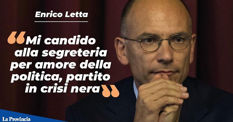 Letta, annuncio candidatura a segreteria Pd