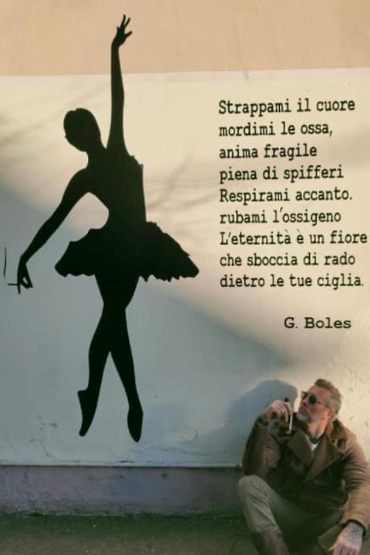 Una poesia dipinta sul muro contro i vandali