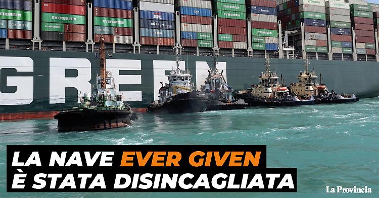Suez, la società di servizi: 'La Ever Given ormai 'galleggia''