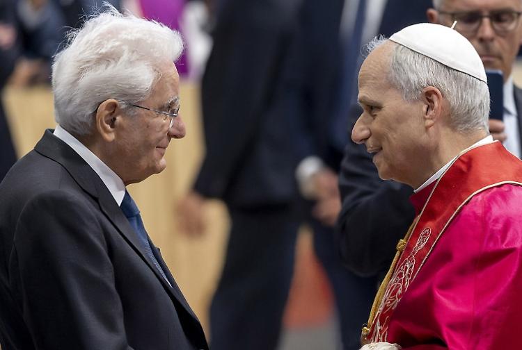 Mattarella alla messa d'inizio pontificato di Papa Leone