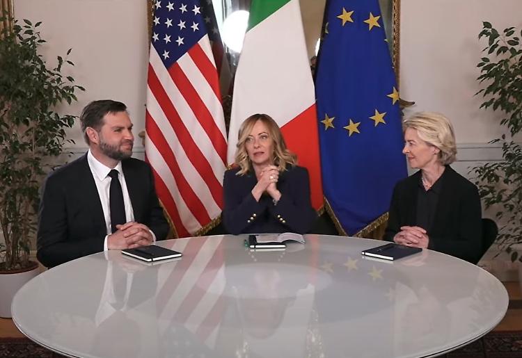Meloni incontra Vance e Von der Leyen "Nuovo inizio per dialogo Ue-Usa"