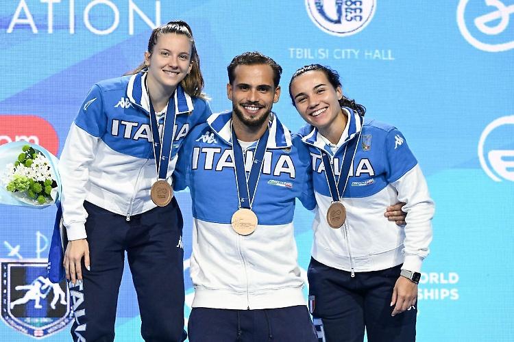 Italscherma rompe il ghaccio, primi tre bronzi ai Mondiali di Tbilisi