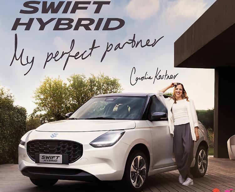 Swift Hybrid protagonista del nuovo spot Suzuki con Carolina kostner
