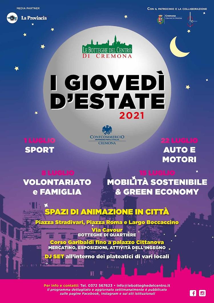 Tornano i «Giovedì d'estate»: il centro è vivo