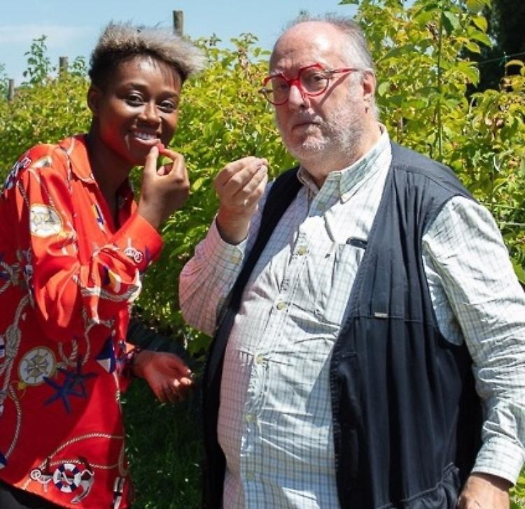 Edoardo Raspelli, ospite speciale al frutteto di cascina San Marco