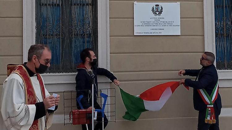 A Soresina targa in memoria delle vittime del Covid