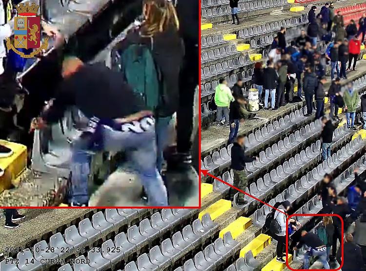 Sradica un seggiolino allo stadio Zini, denunciato tifoso pisano