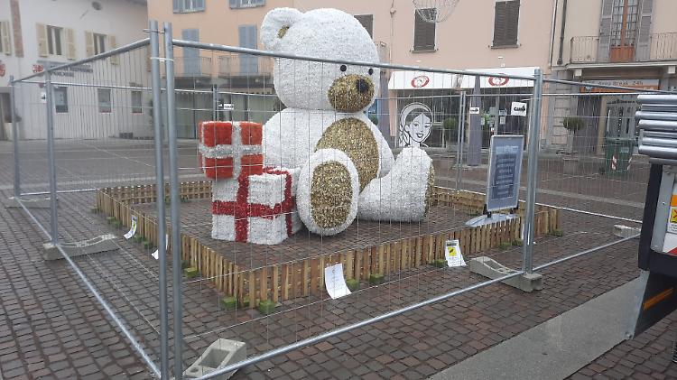 Orso gigante in gabbia per proteggerlo dai vandali