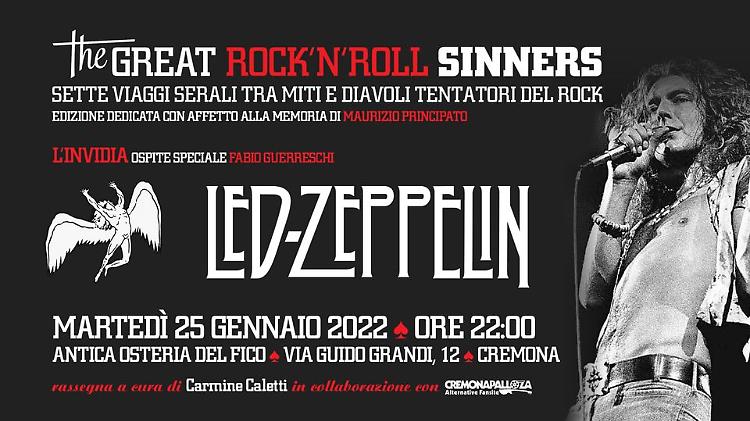 Serata evento "L'invidia • Led Zeppelin": con Carmine Caletti in viaggio nel rock