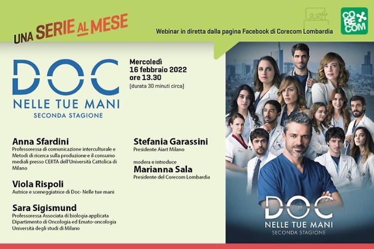 «Doc - Nelle tue mani»: diretta Fb del Corecom mercoledì 16