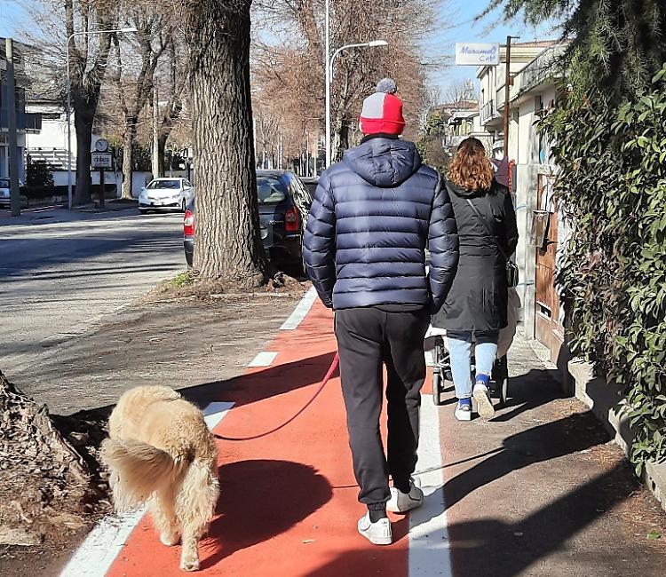 Ciclabile di via Giuseppina: ostacoli invisibili, buche e pali