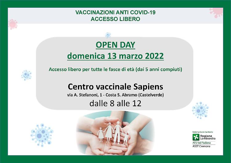 Vaccini, 13 marzo accesso libero a Cremona e Mantova