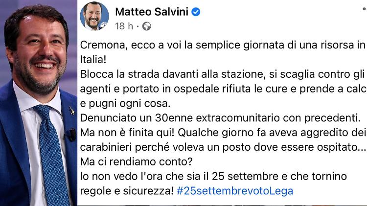 Matteo Salvini: "Cremona, ecco a voi la giornata di una risorsa in Italia"