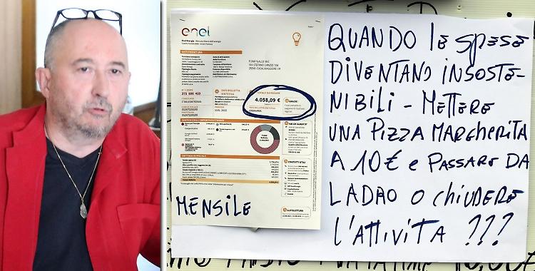 Maxibolletta in vetrina, il ristoratore Rovati: "Pizza a 10 euro o chiudo"