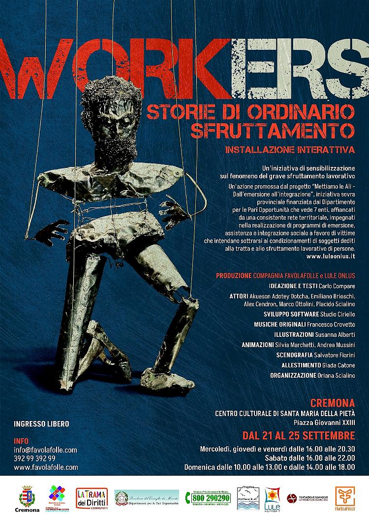 Sfruttamento lavorativo, installazione multimediale interattiva