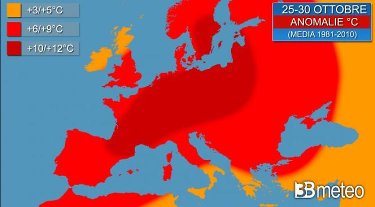 Super anticiclone ingloberà l'Europa in una bolla di caldo eccezionale
