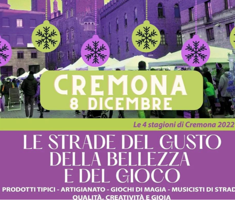 Torna  la Christmas Edition del mercatino le strade del gusto, della bellezza e del gioco