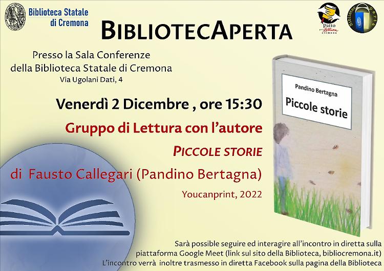 Presentazione del libro "Piccole storie" di Pandino Bertagna 