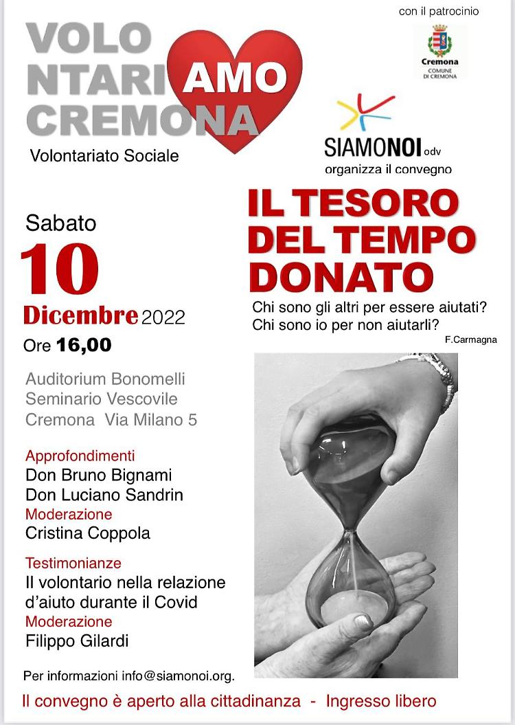 Siamo Noi e il convegno : "Il tesoro del tempo donato"
