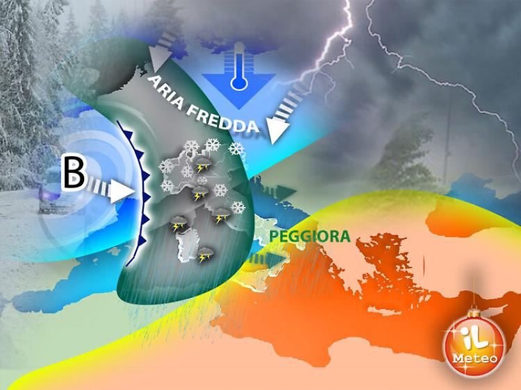 Meteo, Ponte dell’Immacolata con un ciclone