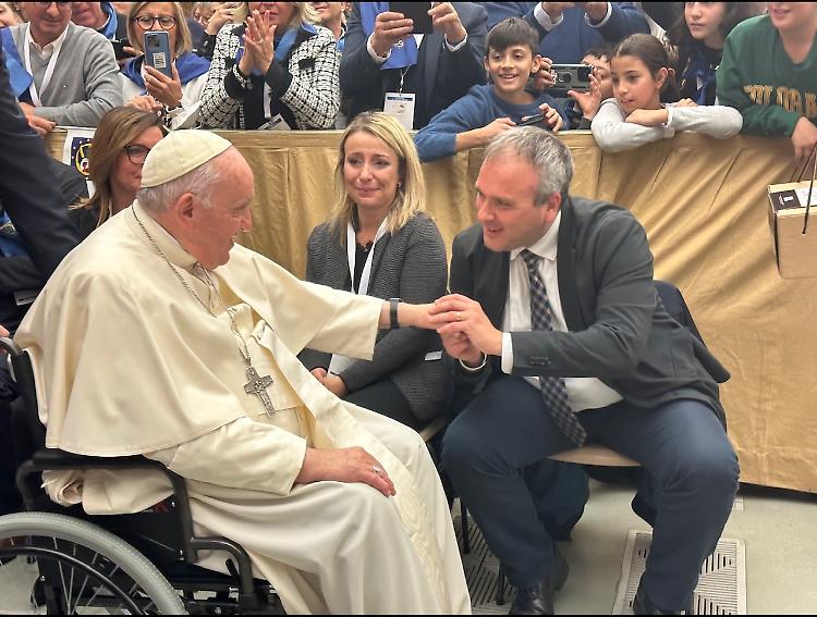 Don Bruno Bignami e MCL da Papa Francesco