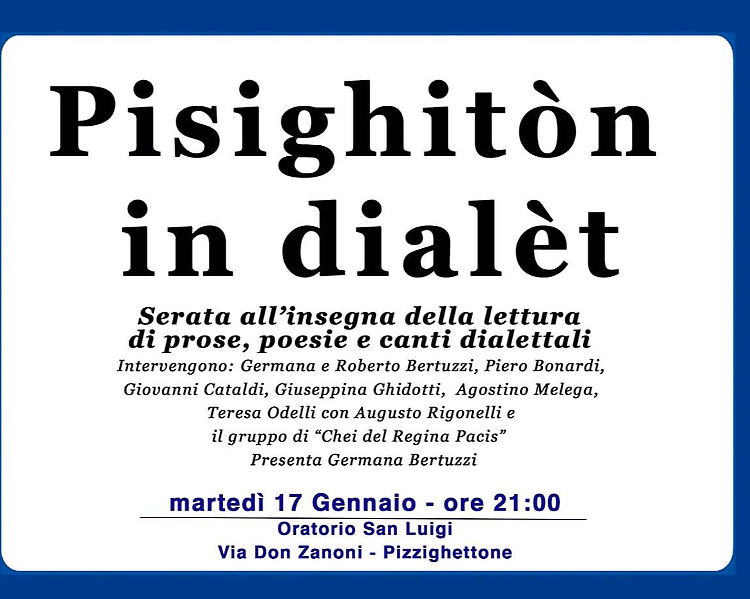 Lo spettacolo "Pisighitòn in dialèt"