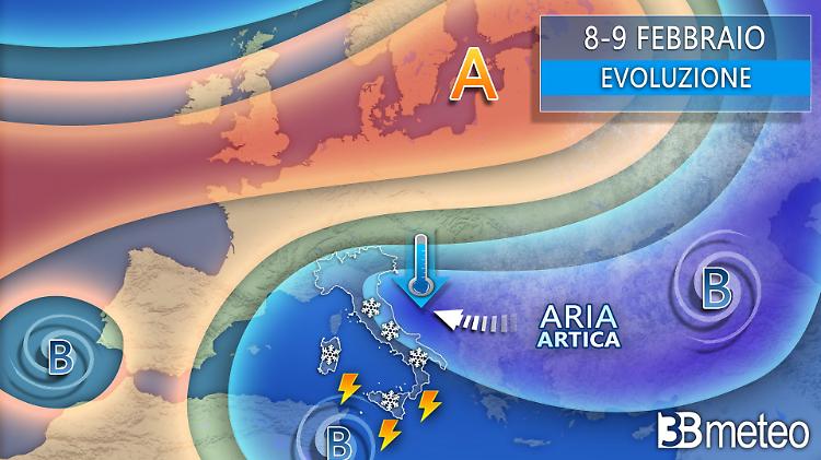 Al via la settimana più fredda dell’inverno, neve fin sulle spiagge