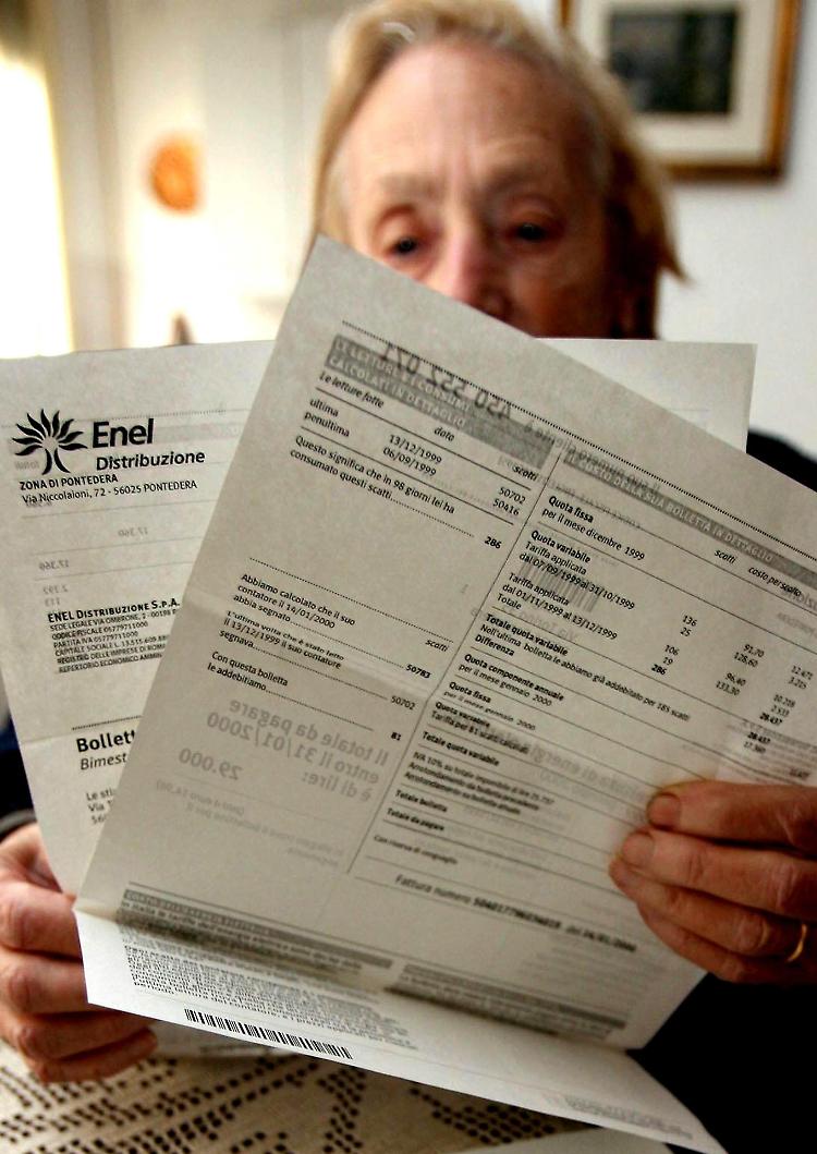 Bollette salasso, +74% in un anno