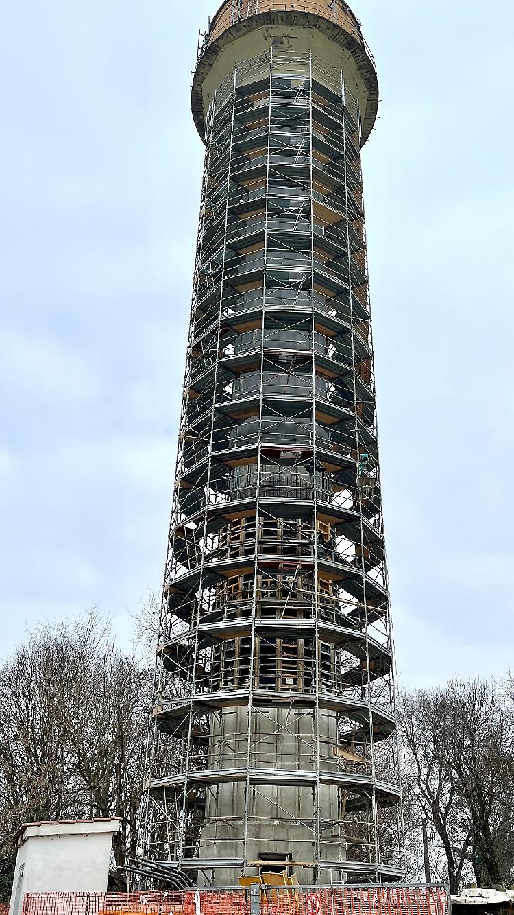 Torre dell'acquedotto, in corso l'intervento di adeguamento sismico