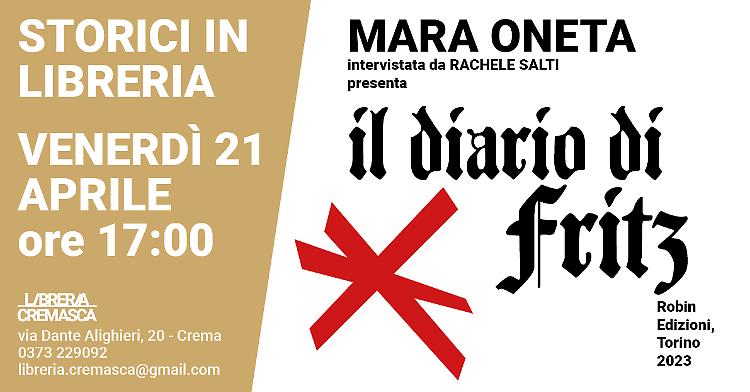 Presentazione del libro "Il diario di Fritz" di Mara Oneta