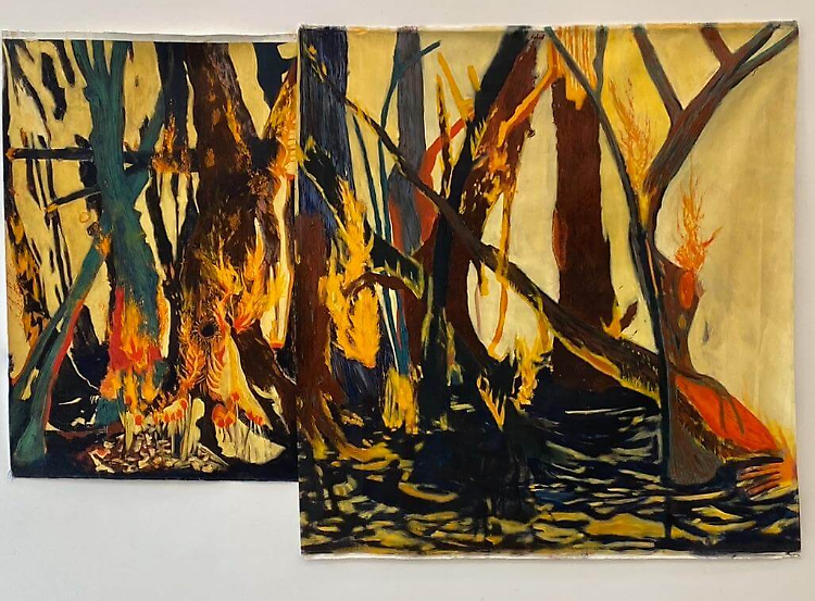Mostra "Foreste in fiamme"  di Mario Uliassi