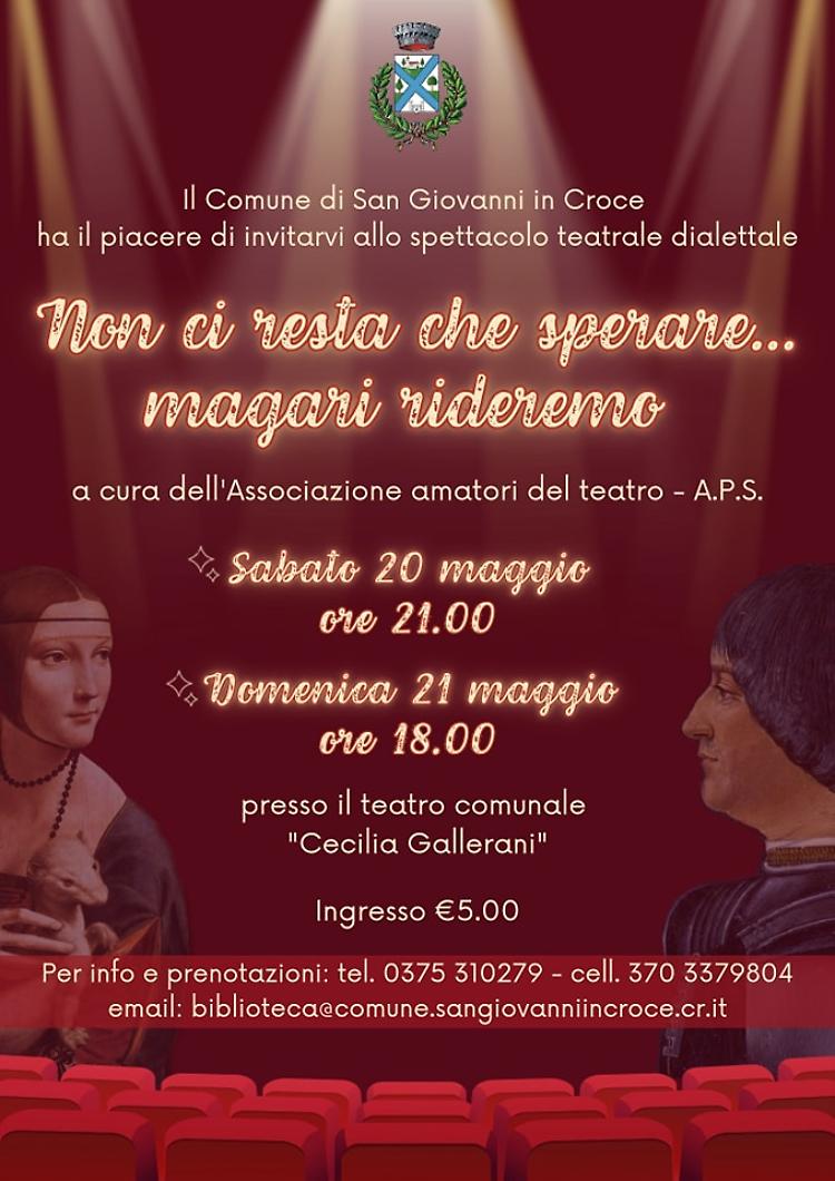 Spettacolo teatrale dialettale "Non ci resta che sperare... magari rideremo"