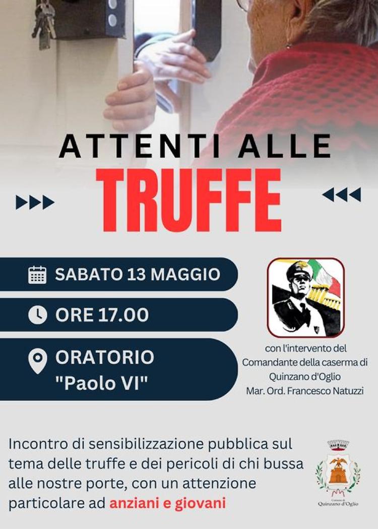 Incontro di sensibilizzazione sul tema delle truffe condotte “alla porta” 