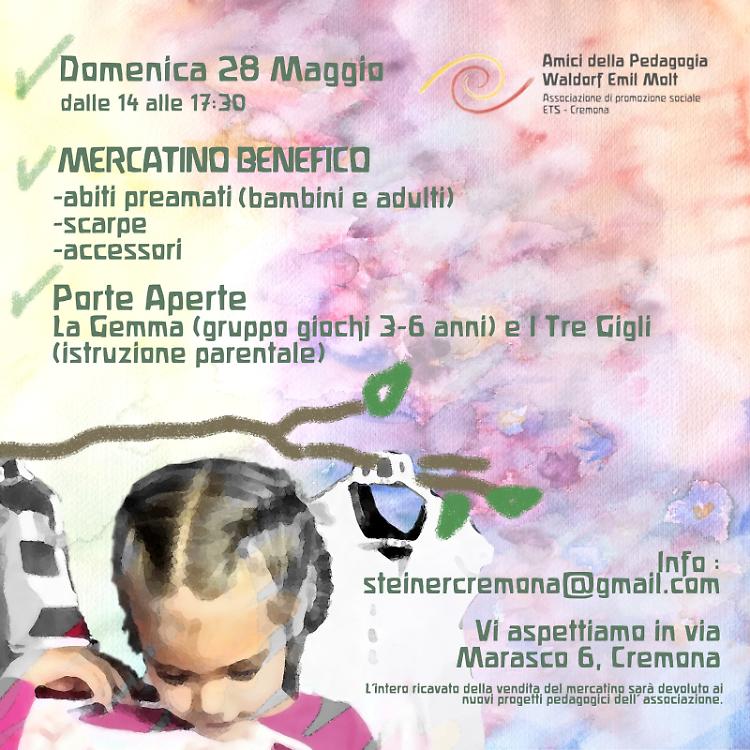 Mercatino benefico  a sostegno dei progetti Waldorf