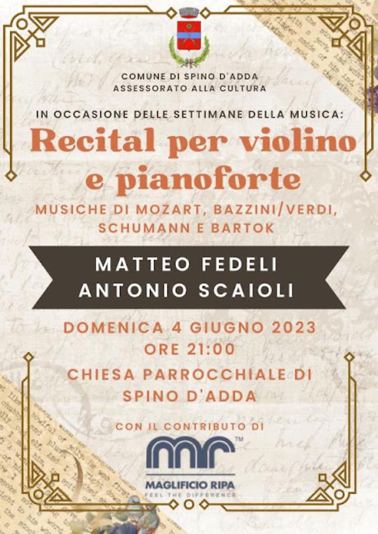 Recital per violino e pianoforte