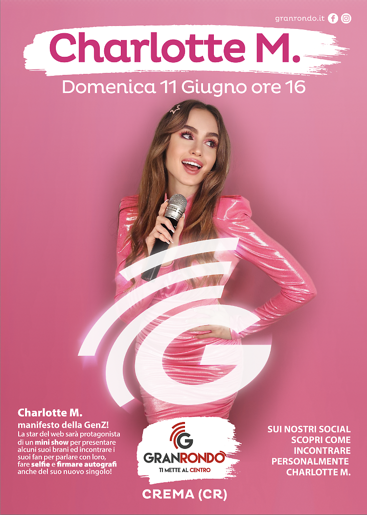 Charlotte M., content creator da milioni di follower, ospite del Gran Rondò