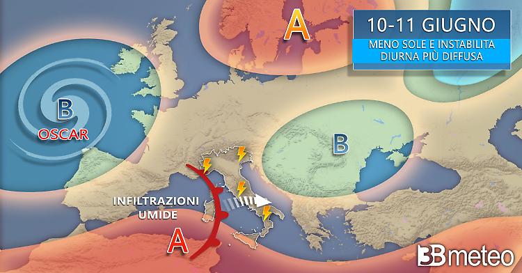Alta pressione lontana e l’estate 2023 non decolla: altri temporali in arrivo