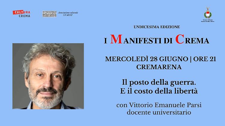 Il Professore Vittorio E. Parsi è ospite della rassegna culturale "I manifesti di Crema"